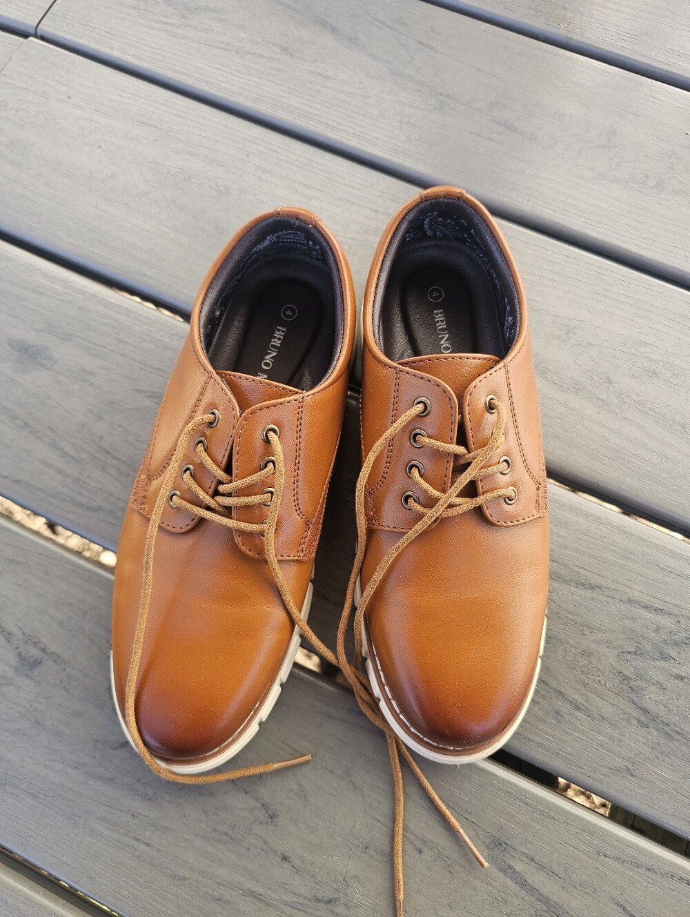 Bruno Marc Kids Shoes Size 4 Brown Pre-owned Great Condition